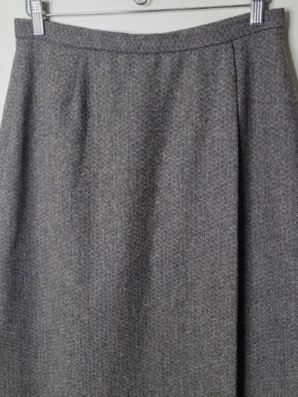 Vintage Laura Ashley Pure New Wool A-Line Midi Skirt 29" Waist - Picture 3 of 10